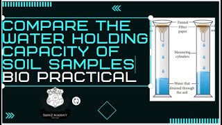 Experiment to compare the water holding capacity of two different soil samples CBSE bio practical [upl. by Eak]