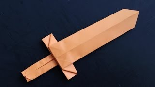 How to make a cool origami paper sword [upl. by Dorie476]