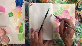 A floral sketch with acrylics Andrea Garvey [upl. by Dorcia]