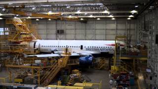 British Airways Maintenance Glasgow Time Lapse A319 CCheck [upl. by Cortney]