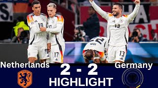 Netherlands vs Germany 2  2 Highlights [upl. by Buskirk]