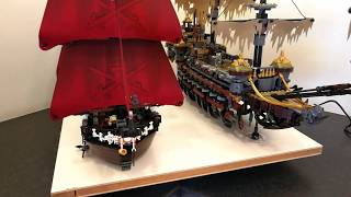 360° Comparison Queen Annes Revenge 4195 vs Silent Mary 71042 Lego [upl. by Fleck557]