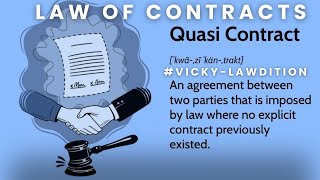 quotQuasiContractquot  The Indian contract act1872  VickyLawdition [upl. by Germayne]