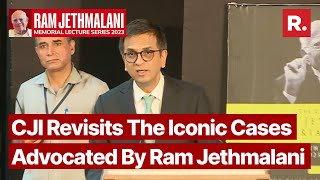 From Nanavati to Harshad Mehta CJI DY Chandrachuds Reflection on Ram Jethmalanis Cases [upl. by Cecil734]