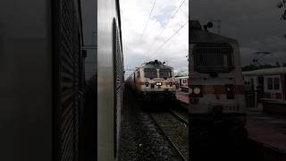 Dangerous Crossing between Shabd Bhedi Express and EMU😱 shorts ytshorts viralvideo trending [upl. by Analra650]