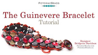 The Guinevere Bracelet  Jewelry Making Tutorial by PotomacBeads [upl. by Henn]