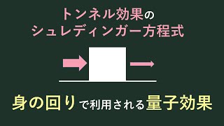 【量子力学の基礎㉘】トンネル効果のシュレディンガー方程式 [upl. by Behn]