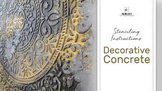 6 Easy Steps  Stenciling Instructions Decorative Concrete  Creative Stencil Pattern Application [upl. by Nissy542]