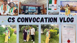 CS Convocation Vlog❤😍🇮🇳 Life after CS💃🙈✨ cs companysecretary icsi csakshatha [upl. by Yevre]