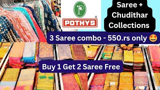 Pothys aadi offer 2024  Pothys saree  Kurtis collections [upl. by Lednam]