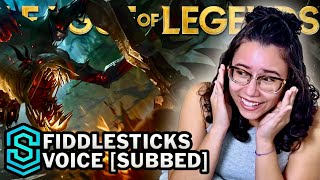 Fiddlesticks Voice Lines  First Time Reacting to League of Legends Cinematic [upl. by Amara]