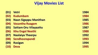 Vijay Movies List [upl. by Eceirtal]