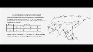 Transportation model  Example 13  Prohibited route problem [upl. by Nottarts496]