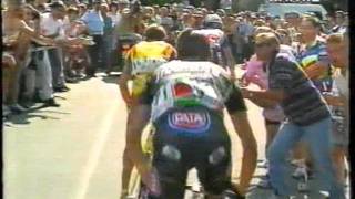 Racconigi Oropa 15°tappa Giro d Italia 1999 Marco Pantani RAI [upl. by Asirrak525]