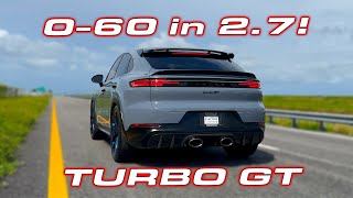 QUICKEST SUPER SUV  2024 Porsche Cayenne Turbo GT Review 14 Mile and 060 MPH Testing [upl. by Aitnic]