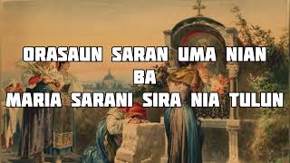 ORASAUN SARAN UMA NIAN BA MARIA SARANI SIRA NIA TULUN [upl. by Tomaso]