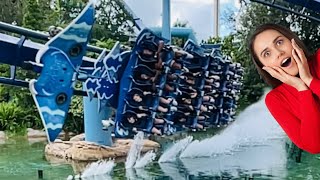 Experience the Thrill of Manta SeaWorlds Flying Coaster  September 2024  Fun In The Florida Sun [upl. by Mychal431]