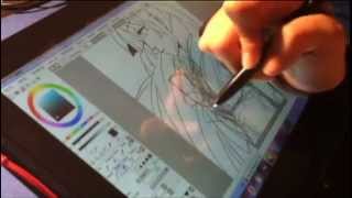 Speed Drawing on Samsung Series 7 Slate Paint Tool Sai  Manga Studio [upl. by Giacinta764]