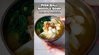 Fish Ball Noodle Soup  Easy Recipe shorts cooking [upl. by Grodin]