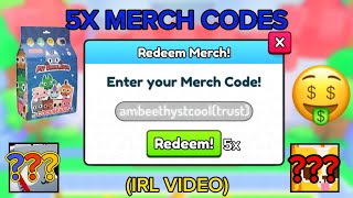 REDEEMING 5 MERCH CODES IN PET SIMULATOR 99 HUGE HATCHED 🫠 [upl. by Nugent619]