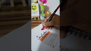 September Calendar  Planner cover diy shorts youtube [upl. by Gibson720]