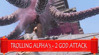 CONAN EXILES RAIDING ALPHA TRIBE WITH GODS  AND THEY COME AFTER US [upl. by Ailsa518]