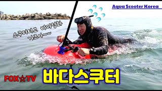 아쿠아스쿠터타고 수중정화Aqua scooter korea FOX☆TV [upl. by Fihsak]