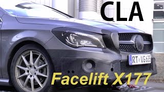 Mercedes Erlkönig CLA Shooting Brake X117 FACELIFT Nahaufnahme  Close up amp undisguised headlights [upl. by Netsew]