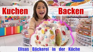 Kinder Backen  Meine eigene BÄCKEREI in der Küche  Elisa und Clarielle [upl. by Afatsuom]