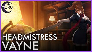 Headmistress Vayne 📚  League of Legends Custom Skin [upl. by Candie]