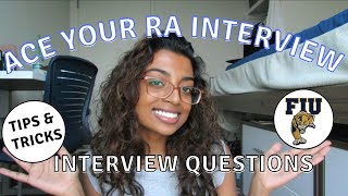 Tips if you want to be an RA  Interview questions  FIU [upl. by Rockel268]