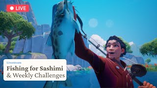 🔴 Palia Fishing for the Sashimi Recipe  Completing Bundles  Weekly Community Challenges [upl. by Derej]