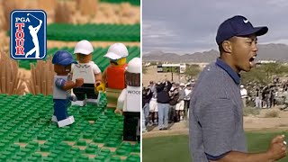 LEGO Tiger Woods ace on No 16 at 1997 Phoenix Open [upl. by Winona862]