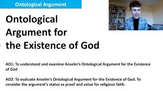 ONTOLOGICAL ARGUMENT A LEVEL RELIGIOUS STUDIES [upl. by Khan]