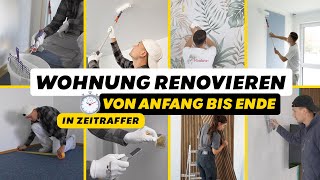 Wohnung RENOVIERUNG in ZEITRAFFER von Anfang bis Ende [upl. by Dulciana]