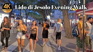 Lido di Jesolo Evening Walk Tour 4K [upl. by Coco]