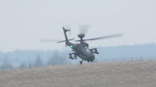 AH64E Apache practising evasion manoeuvres at RAF Spadeadam [upl. by Anirok]