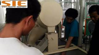 Roller Flour Mill milling rice testing for customer 6FW40 [upl. by Noicnecsa]