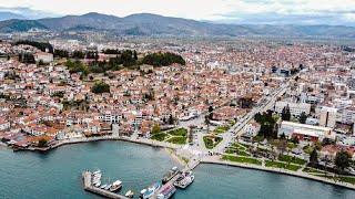 4K Ohrid MacedoniaOhrid from Above Short Drone Footage [upl. by Yggep305]