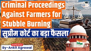 SC slams Punjab Haryana for not penalising farmers burning stubble  Whats the solution [upl. by Aimat]