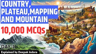 MountainsPlateau and Mapping  World Geography  10000 MCQ [upl. by Carlton]