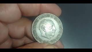 EspagneCinco pesetas 1949Rare [upl. by Summer119]