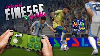 Finesse Dribble Skill Tutorial in eFootball 2024 Mobile  Classic  Touch amp Flick [upl. by Ailhat108]