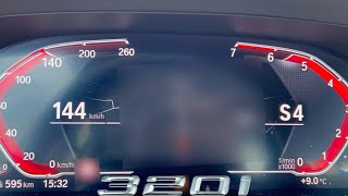 BMW G20 320i 0100 kmh Beschleunigung 184PS 060 mph acceleration 184hp  G21 Touring [upl. by Belva]