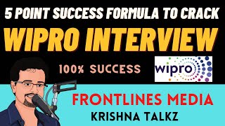 Wipro Interview Preparation  100 success  Krishna Talkz  Frontlinesmedia [upl. by Gleeson710]