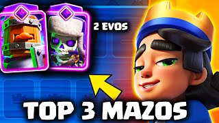 ☠️ TOP 3 MEJORES MAZOS con DOBLE EVOLUCIÓN CLASH ROYALE [upl. by Nawiat]