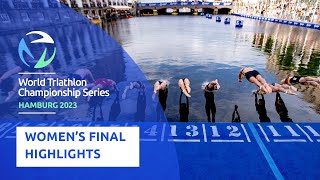 2023 World Triathlon SuperSprint Championships Hamburg Elite Womens Final Highlights [upl. by Vinson546]