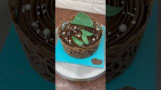 Chocolate garnish cake decorating ideas chocolatecake shorts cakedesigns trending [upl. by Kanal]