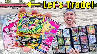 Trading Pokemon Cards TO FANS From My ULTRA RARE Binder [upl. by Durwin138]