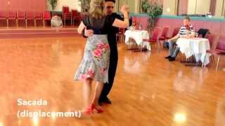 Argentine Tango Slow motion Cross System with Sacadas Gancho Leg Wrap Ochos 1042015 [upl. by Lac]